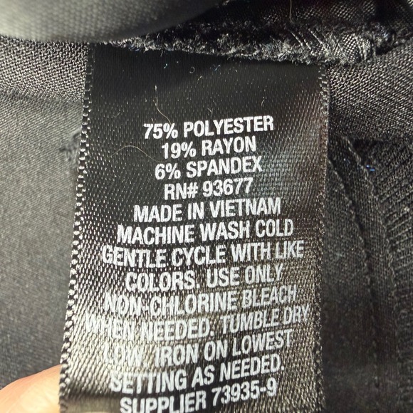 Worthington Trouser Pants Womens Size 10 Black Stretch Wide Leg Workwear Office - Picture 8 of 9